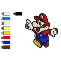 Mario Walking Embroidery Design